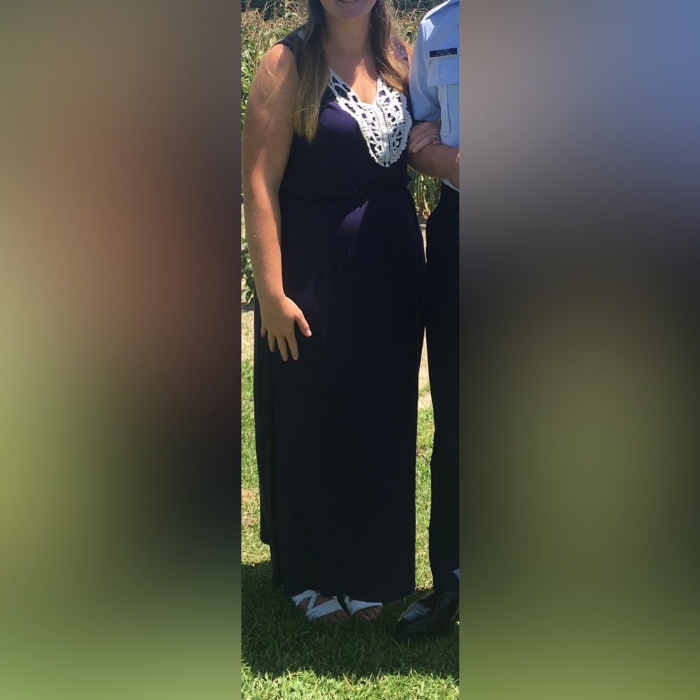 Lace Navy Maxi Dress